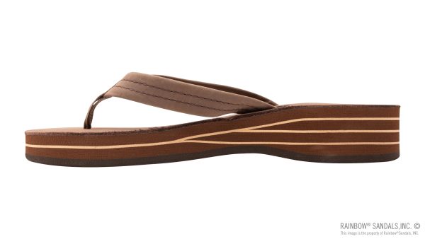 Four Layer Leather Wedge with a 3/4 Leather Strap