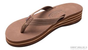 Four Layer Leather Wedge with a  3/4 Leather Strap