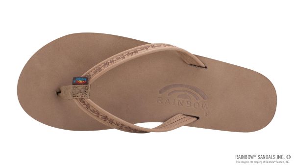 Las Flores Single Layer Premier Leather with a Floral 1 Narrow Strap