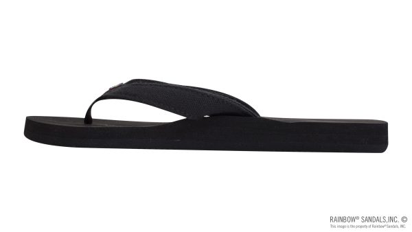 The Bella  Soft Top Black Tapered Canvas Strap