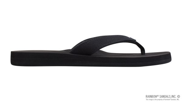The Bella  Soft Top Black Tapered Canvas Strap