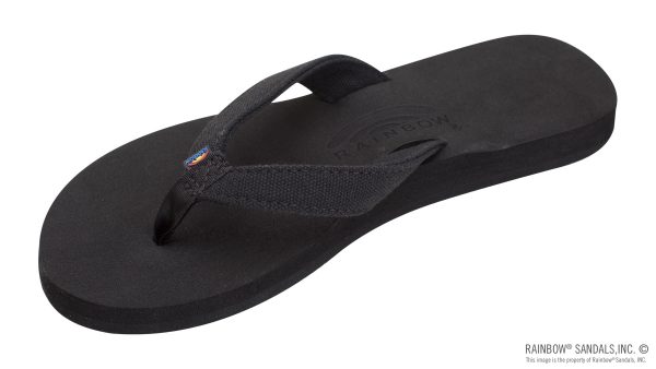 The Bella  Soft Top Black Tapered Canvas Strap