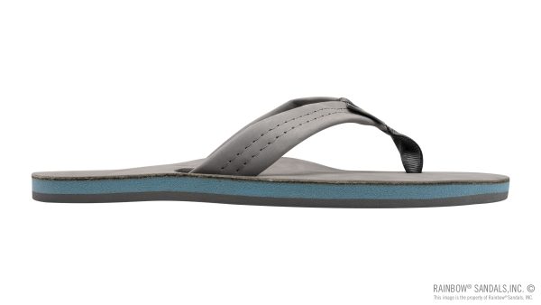 Signature Series Men's Single Layer Premier Grey Leather Lt Blue Midsole