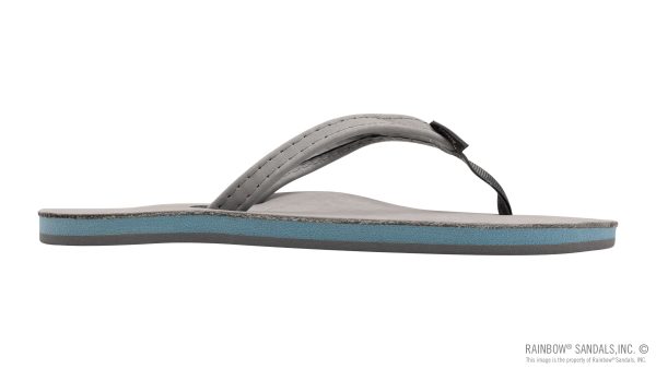 Signature Series  Women's Single Layer Premier Grey Leather Lt. Blue Midsole 1 Narrow Strap
