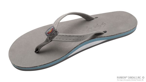 Signature Series  Women's Single Layer Premier Grey Leather Lt. Blue Midsole 1 Narrow Strap