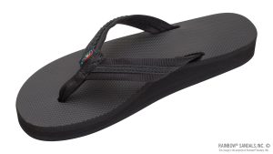 Double Layer Soft Rubber Top with  3/4 Braided Nylon Strap