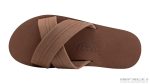 Premier Leather Double Layer Arch Cross Strap Rolled Stitch
