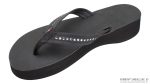Four Layer Leather Wedge 3/4 Strap with Crystals