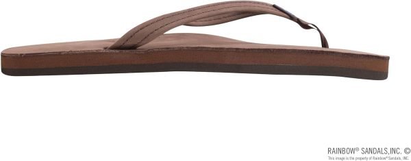 Rainbow Sandals Women's Single Layer Premier Leather Narrow Strap. Expresso. Ladies Small / 5.5-6.5 B(M) US | Flats