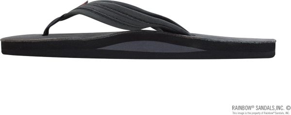 Rainbow Sandals Madison - Single Layer Arch Support with 3/4raided Strap. Premier Black. Ladies Large/7.5-8.5 B(M) US | Flip-Flops