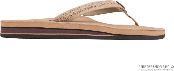 Rainbow Sandals The Willow - Double Layer Leather Sierra Brown Sandal with Double Braided  3/4trap. Ladies. X-Large. 8.5-9.5 D(M) US | Flats