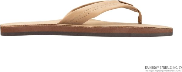 Rainbow Sandals Men's Premier Leather Single Layer Wide Strap With Arch. Sierra Brown. Men's Medium / 8.5 - 9.5 US | Single Layer Wide Strap with Arch | Sandals