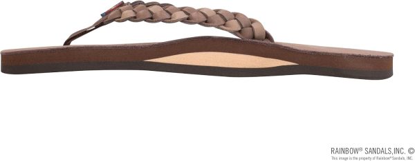 Rainbow Sandals Women's Single Layer Premier Leather w/Double Braided Strap Expresso/Dark Brown. Ladies Small / 5.5-6.5 B(M) US | Flip-Flops
