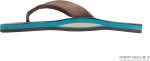 Rainbow Sandals Men's Single Layer Premier Leather with Blue Midsole. Expresso. Men's Large / 9.5-15 D(M) US | Sandals
