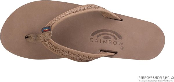 Rainbow Sandals The Willow - Double Layer Leather Dark Brown Sandal with Double Braided  3/4trap. Ladies. X-Large. 8.5-9.5 D(M) US | Flats