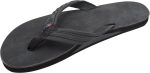 Rainbow Sandals Madison - Single Layer Arch Support with 3/4raided Strap. Premier Black. Ladies Large/7.5-8.5 B(M) US | Flip-Flops