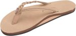 Rainbow Sandals Women's Flirty Braidy. Sierra Brown. Medium / 6.5-7.5 | Premier Leather w/Single Braided Strap | Flats