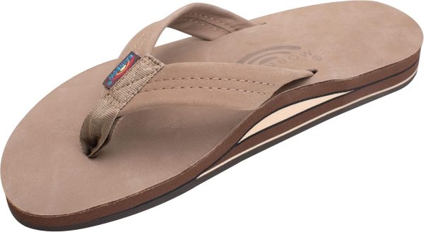 Rainbow Sandals Women's Double Layer Premier Leather Sandals w/Arch Support Dark Brown. Ladies 1B(M) US | Sandals