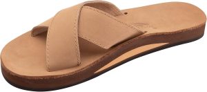 Rainbow Sandals Women's Premier Leather Single Layer Arch Women's X-Slide. Sierra Brown. Ladies Large / 7.5-8.5 B(M) US | Slides