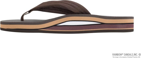 Rainbow Sandals Women's Double Layer Soft Top 1VA Rubber Filled w/Nylon Strap. Brown. Women's Medium / 6.5-7.5 B(M) US | Sandals
