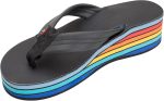 Rainbow Sandals Women's Six Layer Classic Wedge Sandal 1trap. Black. Ladies 115-15 B(M) US | Platforms & Wedges