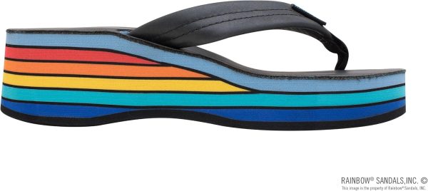 Rainbow Sandals Women's Six Layer Classic Wedge Sandal 1trap. Black. Ladies 115-15 B(M) US | Platforms & Wedges