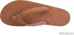 Rainbow Sandals Women's Single Layer Classic Leather w/Double Braided Strap. Tan/Brown. Ladies Small / 5.5-6.5 B(M) US | Flip-Flops