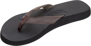Rainbow Sandals Women's The Cottons Soft Rubber Top Sole w/Tapered Strap. Expresso. Ladies 8 M US | Flats