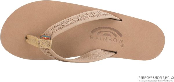 Rainbow Sandals The Willow - Double Layer Leather Sierra Brown Sandal with Double Braided  3/4trap. Ladies. X-Large. 8.5-9.5 D(M) US | Flats