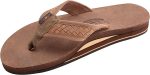 Rainbow Sandals Mens The Bentley Luxury Leather - Double Layer Arch Hand Woven Strap. Nogales Wood. Mens Size 7.5-8.5 | Sandals