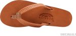 Rainbow Sandals Ladies Luxury Leather - Single Layer Arch Support with a 3/4edium Strap Tahitan Tan. Ladies size M / 6.5-7.5 | Flats