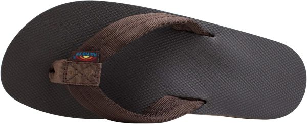 Rainbow Sandals Men's Brown Single Layer Soft Top 1VA Rubber Filled Nylon Strap | Sandals