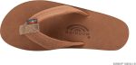 Rainbow Sandals Men's Leather Single Layer Wide Strap with Arch. Redwood. Men's X-Large / 11D(M) US | Sandals