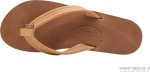 Rainbow Sandals Ladies Luxury Leather - Single Layer Arch Support with a 3/4edium Strap Buckskin. Ladies size M / 6.5-7.5 | Flats