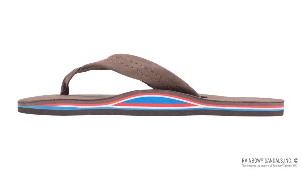 The Americana- Women's Single layer eXpresso-Red White Blue Mid Sole