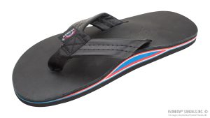 The Americana Men's Single Layer Classic Leather with Red White & Blue Mid Sole