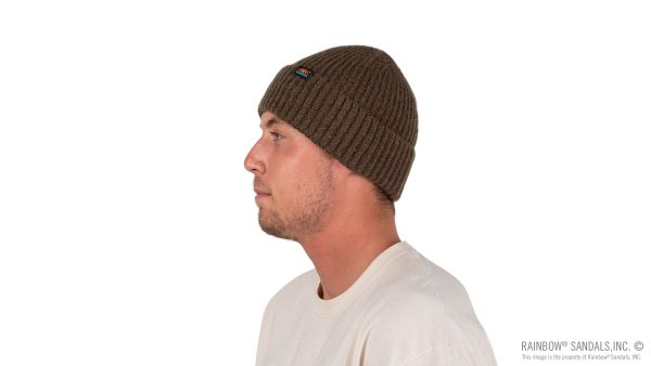Marled Knit Beanie with Original Rainbow Woven Label