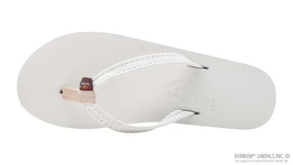 Cloud Dancer Leather Single Layer Arch Narrow Strap