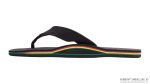 The Rastafarian  Single Layer Black Hemp with Rasta Mid Sole
