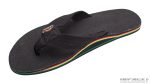 The Rastafarian  Single Layer Black Hemp with Rasta Mid Sole
