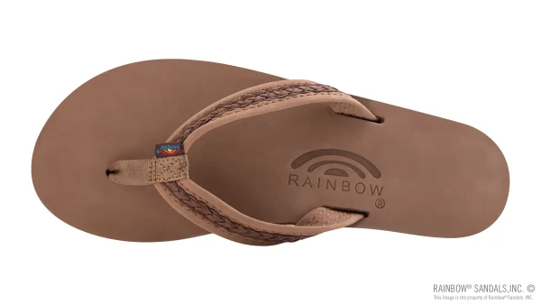 The Willow C Double Layer Arch Support Premier Leather with Inset Double Braided 3/4edium Strap
